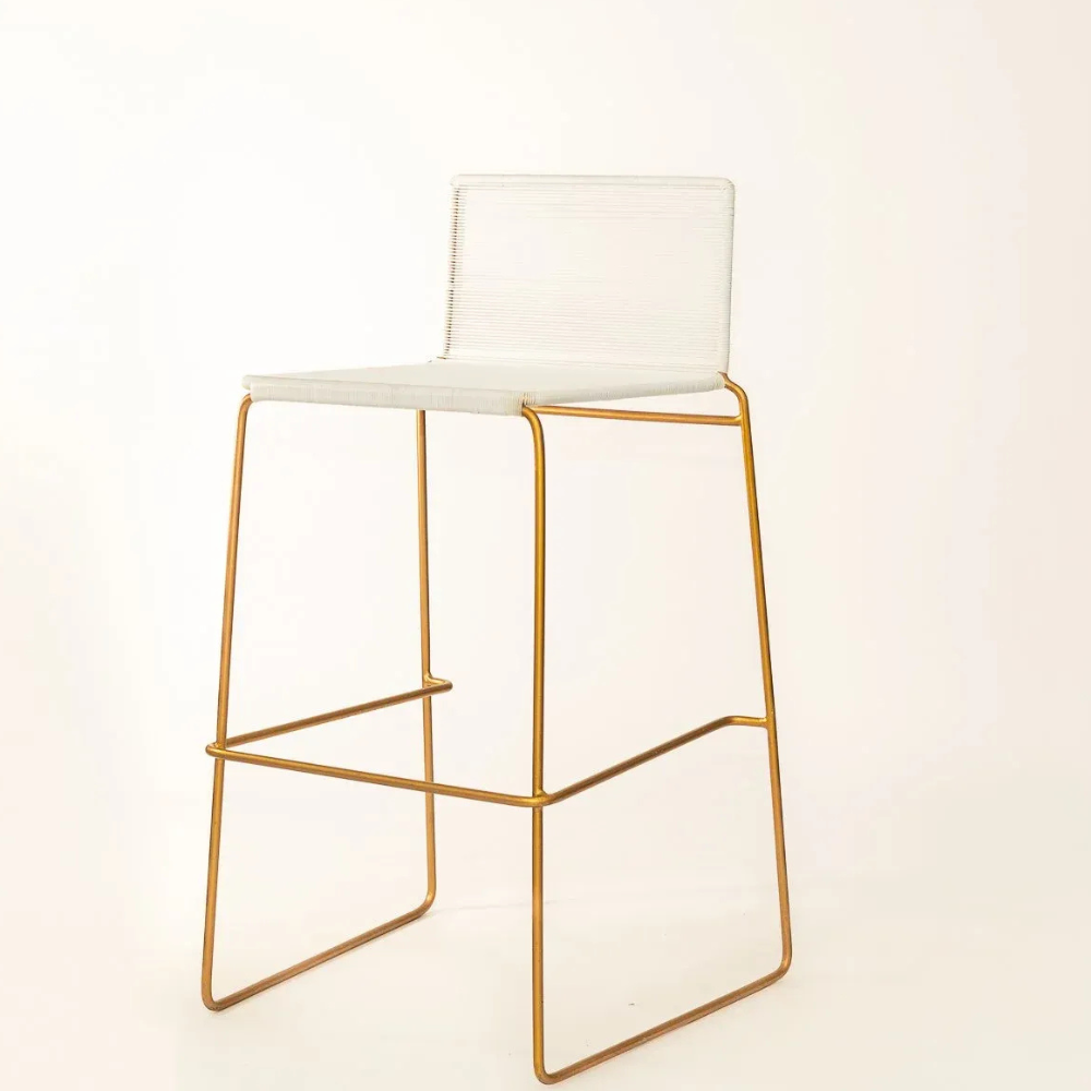 Silla alta — Base de metal, correas de PVC - Imagen 2