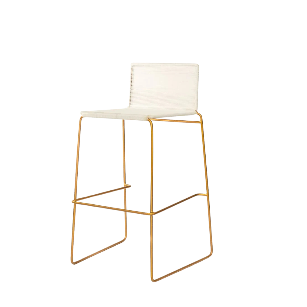 Silla alta — Base de metal, correas de PVC