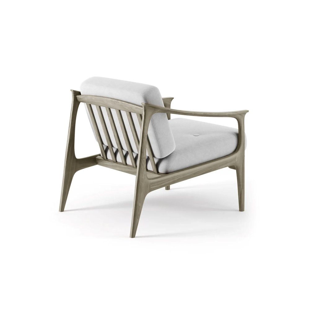 Fabric armchair with armrests - Imagen 2